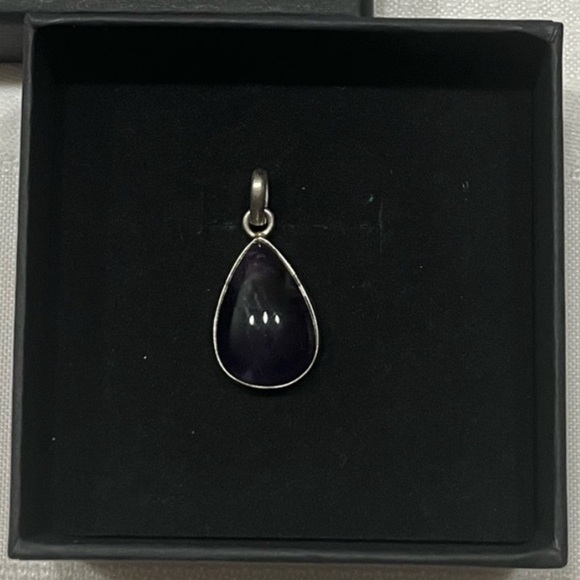 Sterling silver purple stone pendant - Picture 9 of 9